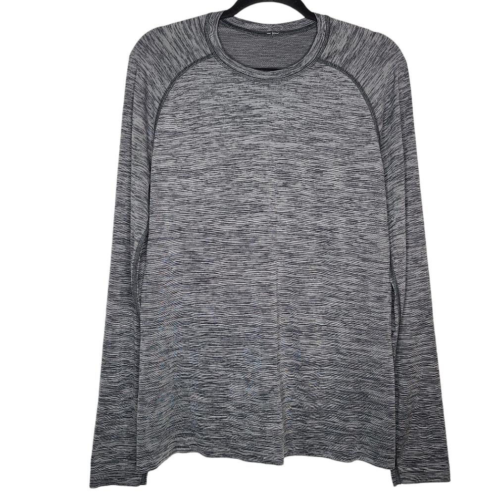 Lululemon Metal Vent Tech Long Sleeve *Wool Black/White M3AOUS Small
